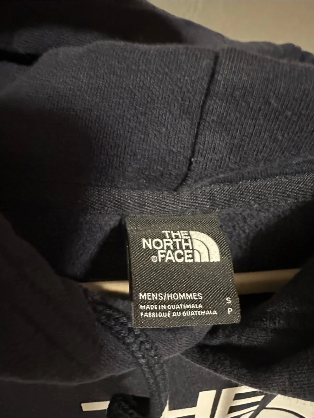 The North Face Men’s Navy Crewneck Hoodie with White Logo